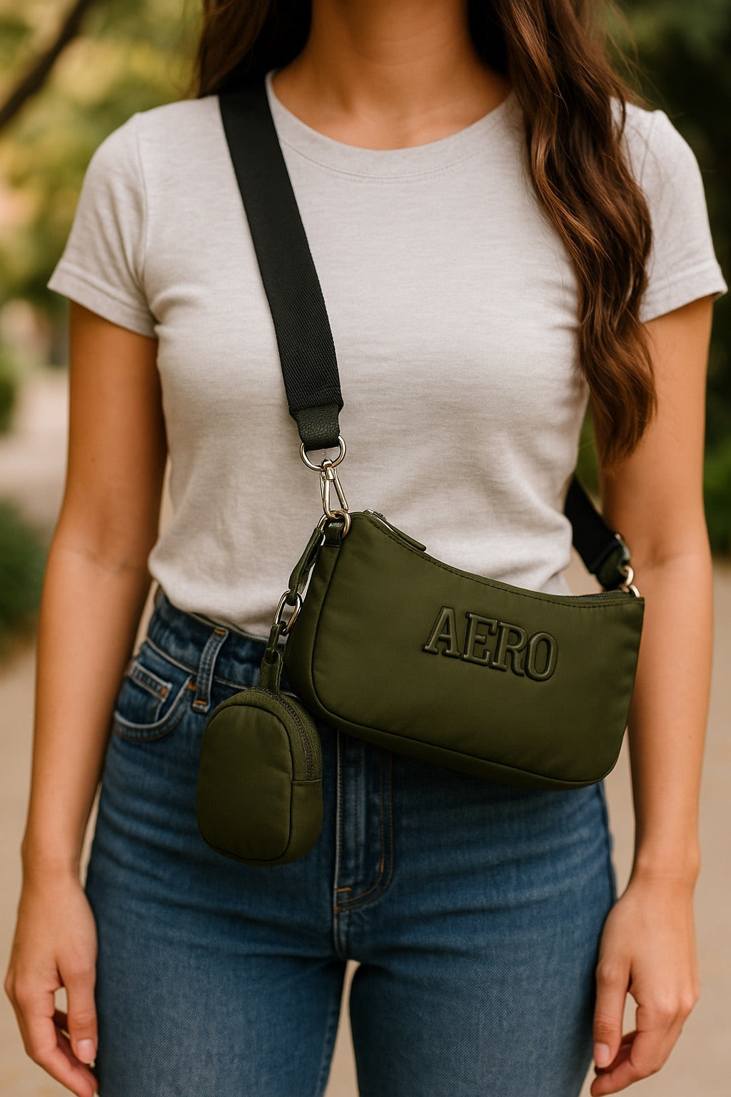 Aero Crossbody Bag con Monedero Desmontable