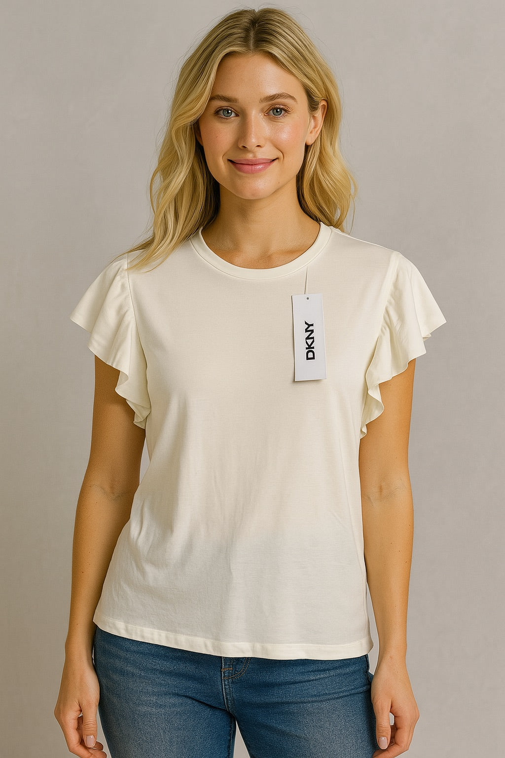 Blusa DKNY con Volantes