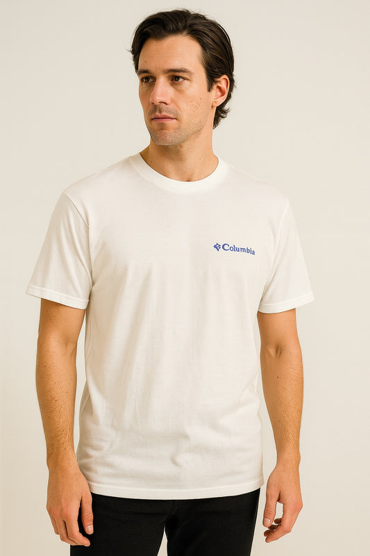 Playera Columbia – Blanca Clásica