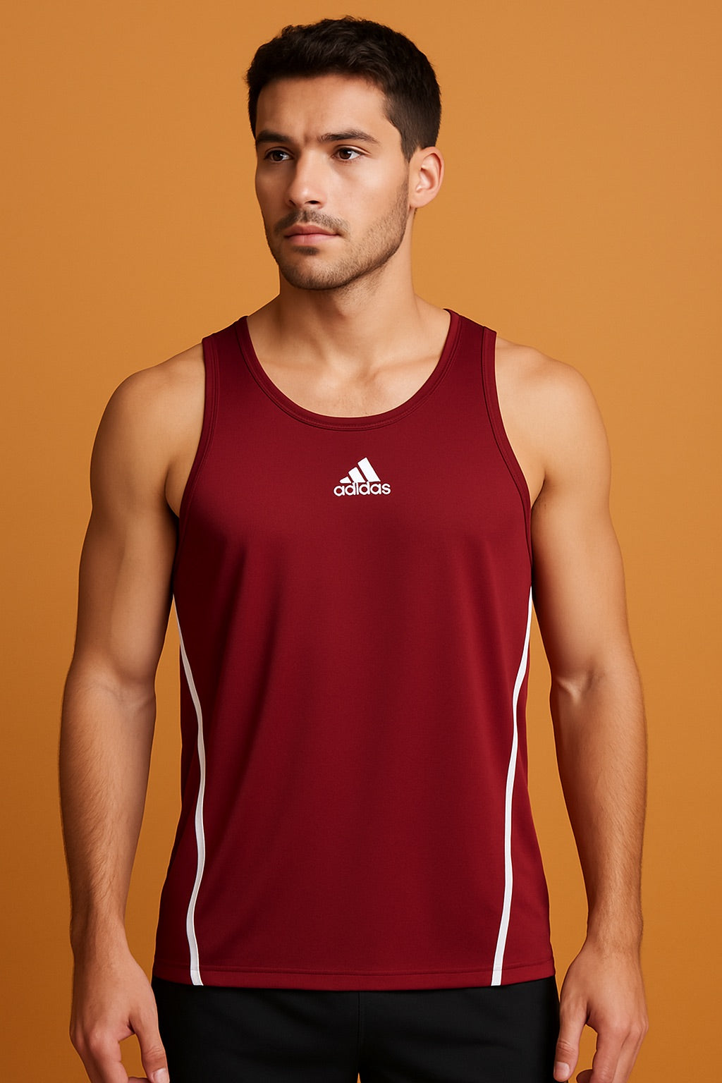Playera sin Mangas Adidas Vino Hombre