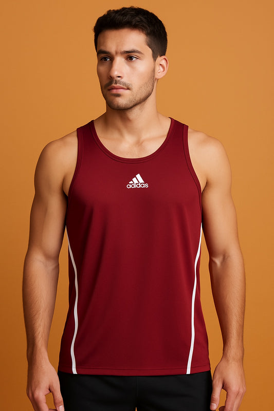 Playera sin Mangas Adidas Vino Hombre