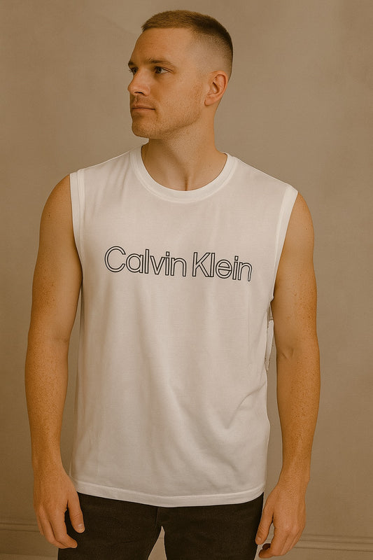 Camiseta sin Mangas Calvin Klein – Blanca
