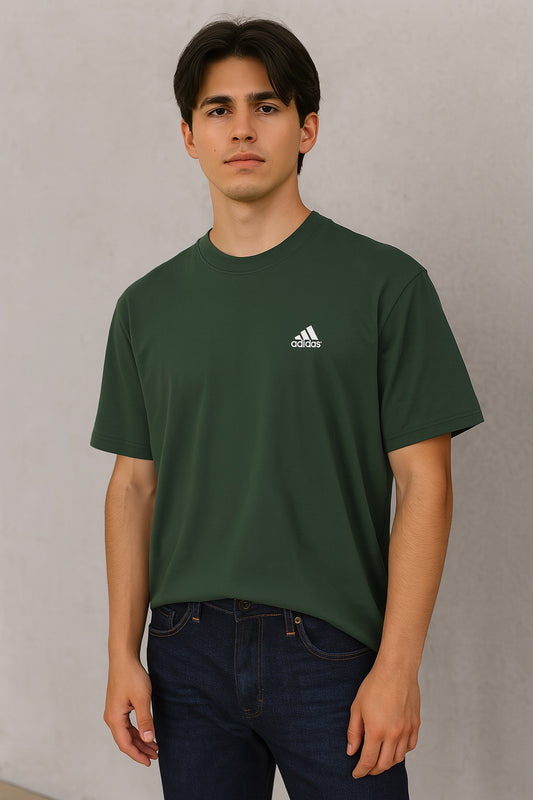 Playera Adidas Clásica – Verde Oscuro