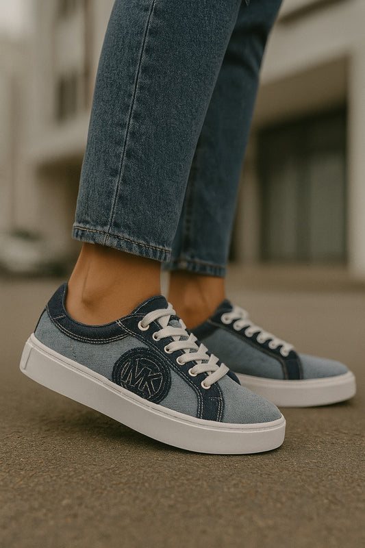 Tenis Michael Kors Keaton Denim Lace-Up