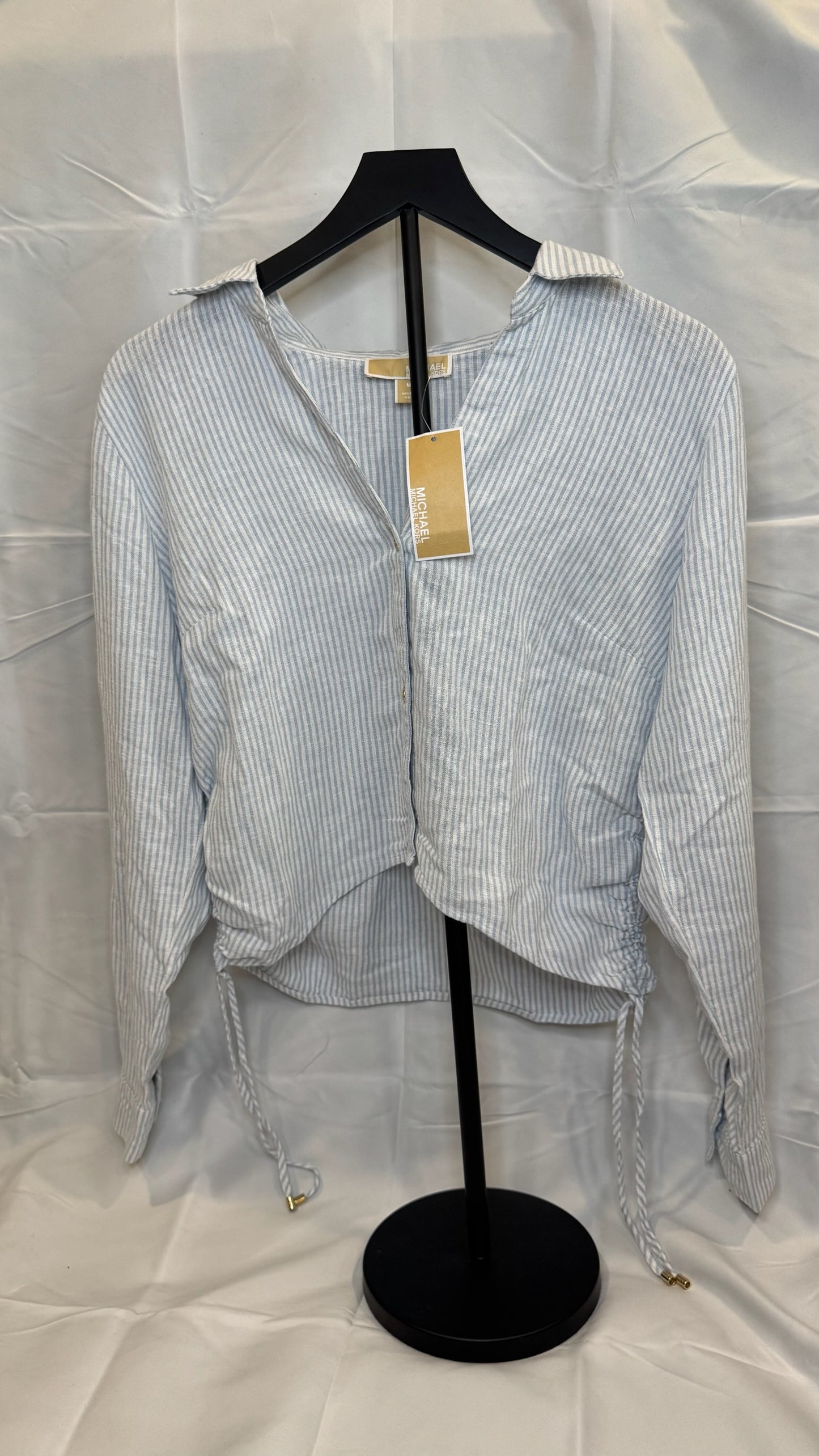 Camisa Michael Kors Rayas Azul con Lazo