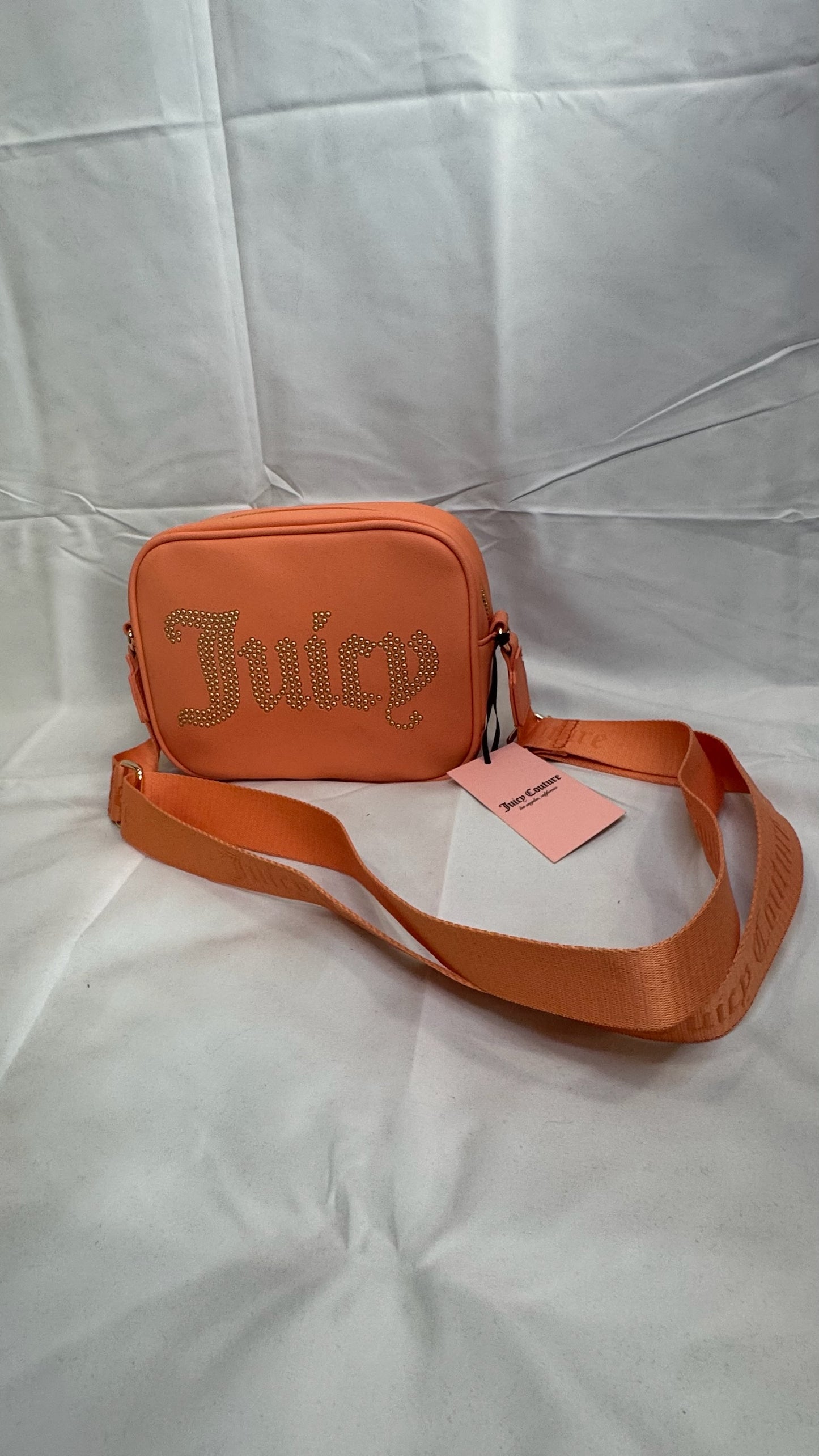 Bolso Bandolera Juicy Couture Naranja con Detalles de Cristal