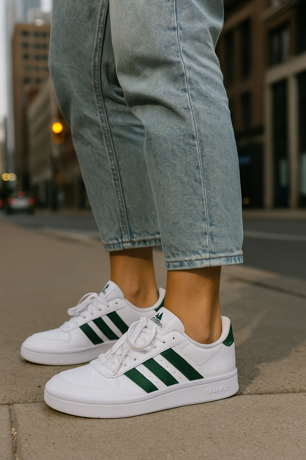 Tenis Adidas Advantage Court White/Green